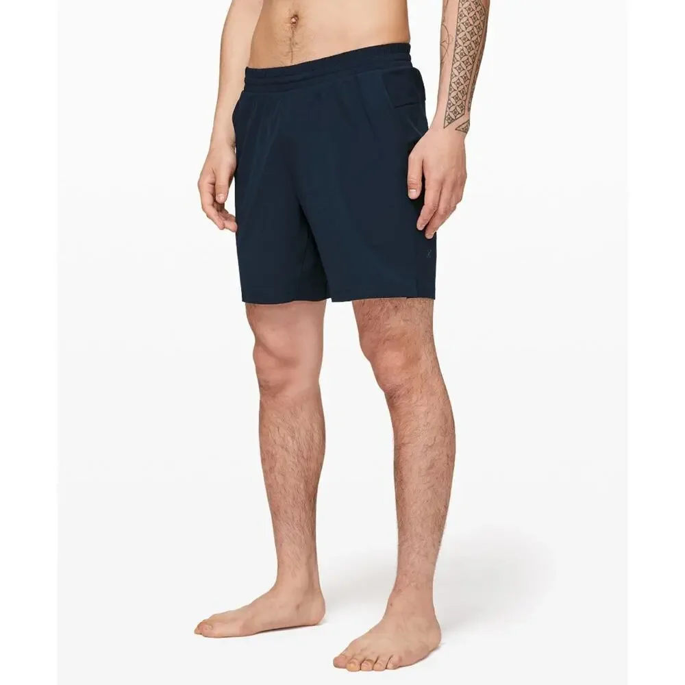 Lululemon Swim Shorts Mens S Small‎ Ruby Red Channel Cross Brief Lined Trunks